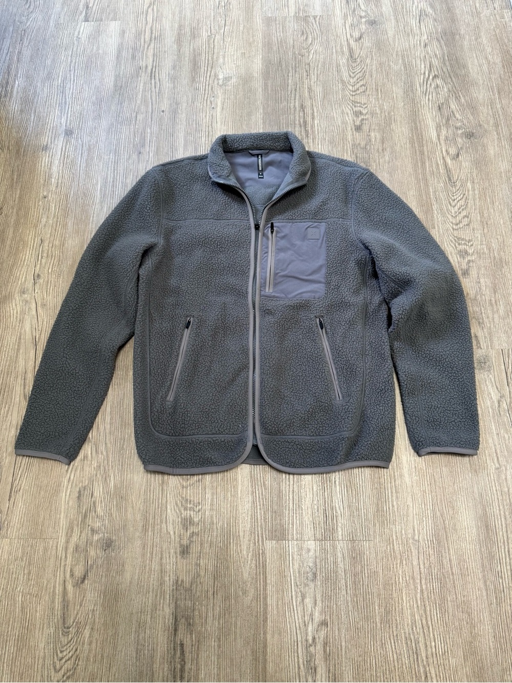 Ten Thousand Men Sherpa Jacket Grey Outerwear Mens Size Small.